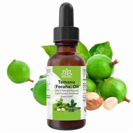 Tamanu Oil (Calophyllum Inophyllum) – 100% Pure Cold-Pressed Rich Conditioning Face, Body & Hair Oil by Relaxcation | 0.5–4 fl oz