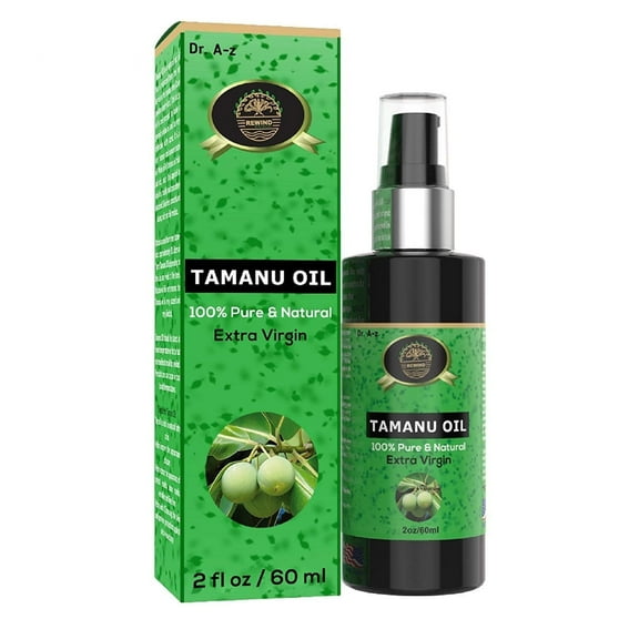 Tamanu Oil Cold Pressed Organic USDA Unrefined Certified  Oil 100% Pure For Skin , Hair - 60ml