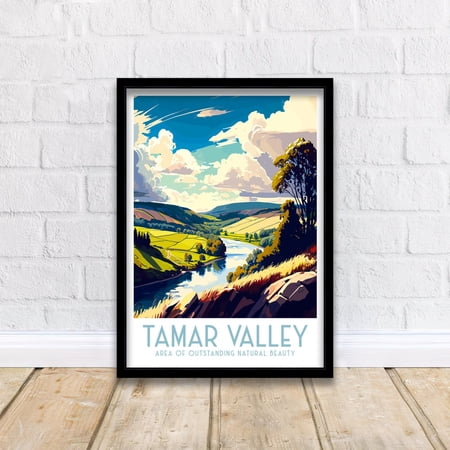 Tamar Valley Print, Cornwall Devon Wall Art, Poster Only