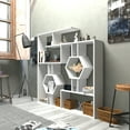 thumbnail image 1 of Tamara Geometric Bookcase, White, 1 of 6