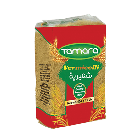 Tamara Vermicelli 1lb 100% Semolina Pasta for Soups & Rice - Case of 20