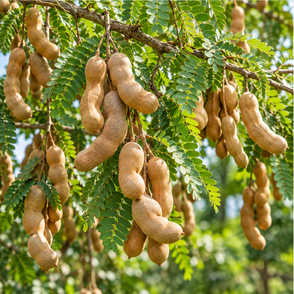 Tamarind Tree Live Plant 3-5 Inch Tall in 4 Inch Pot, Sweet Tamarind Tree, Tropical Fruit Tree Starter for Backyard and Large Containers