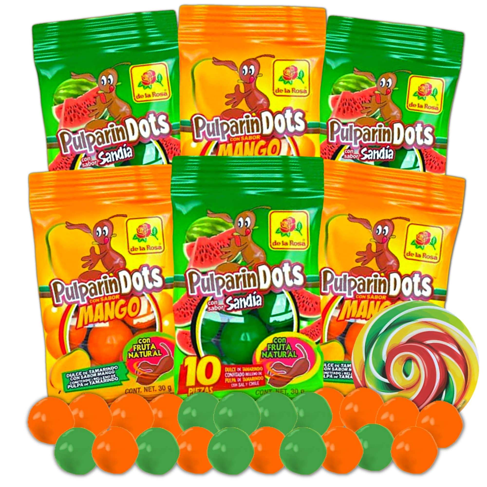 Tamarindo Mexican Candies, Mango and Watermelon Flavored Candy Filled