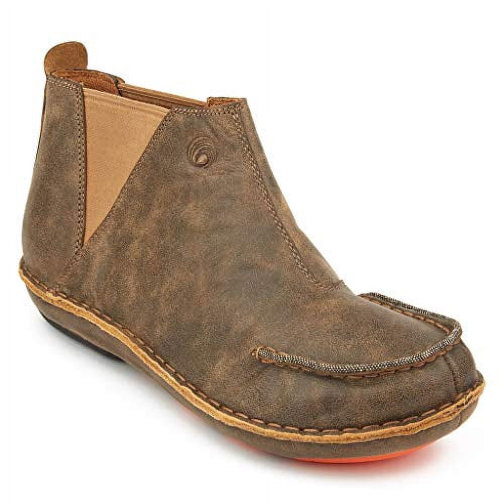 Tamarindo Seafarer Genuine Leather Slip On Bootie Earthy Boho 11.5 Easymoc Old Port - Cigar Leather - Franklin & Poe main image 4