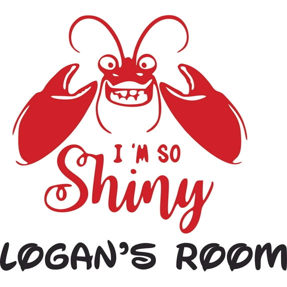 Tamatoa Crab Moana Villain Cartoon Customized Wall Decal - Custom Vinyl Wall Art - Personalized Name - Baby Girls Boys Kids Bedroom Wall Decal Room Decor Wall Stickers Decoration Size (10x10 inch)