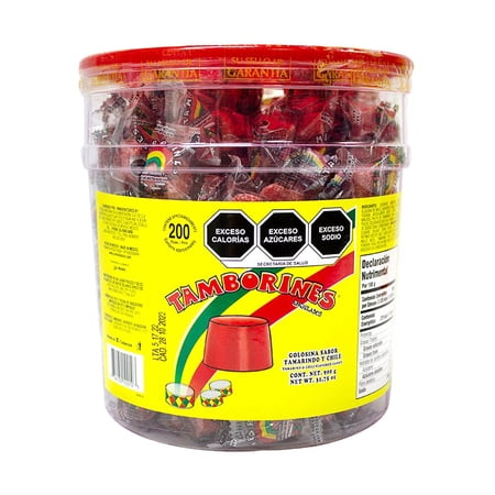 Tamborines Enchilados - Mexican Hot Candy. 200 Pieces