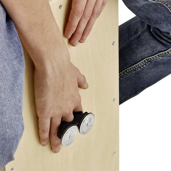 Tambourine Finger Metal Bells Percussion, Finger Bells Hand Drum Percussion Musical Instrument for Dancer Party Concert