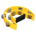 thumbnail image 1 of Tambourine, Hand Bell Wrist Bells Jingle Bells Percussion Instruments Musical with 10 Bells for Adults Church, Yellow, 1 of 5