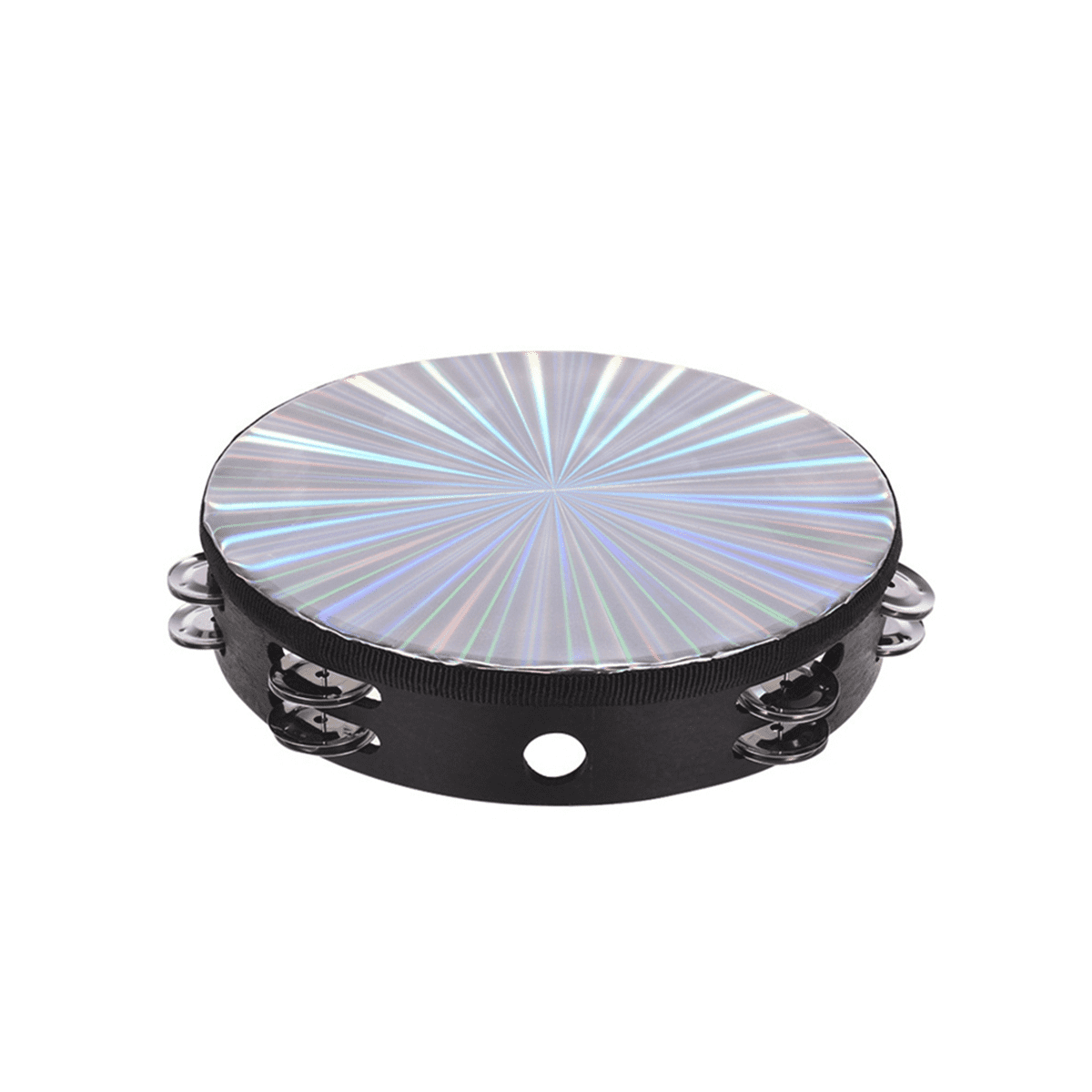 Tambourine Handheld Drums 8Inch Double Jingle Sound Reflective