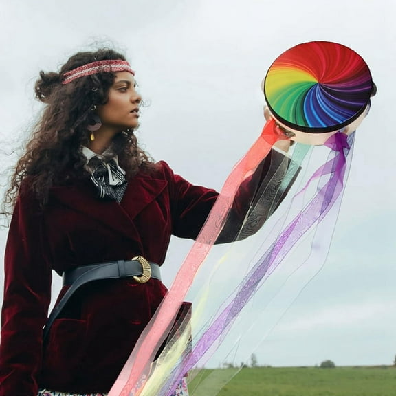 Tambourine Musical Instrument Adult Hand Drum Drums for Kids Percussion Drum Ribbon Ch y22991