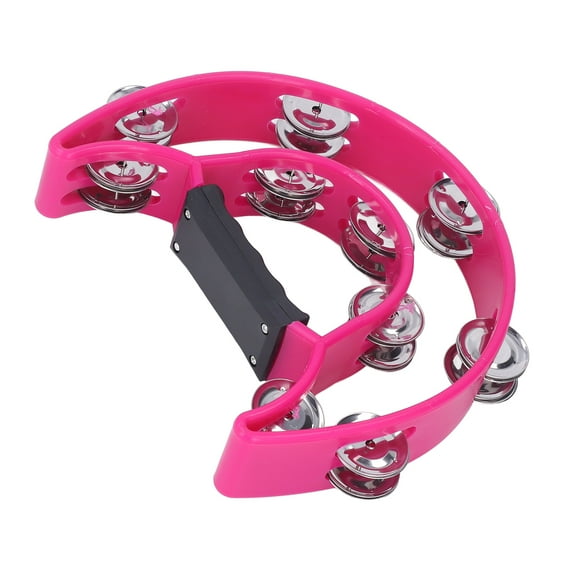 Tambourine, Singing Accompaniment Instrumental Ensemble Rugged Handheld Double Row Jingle Bell For Kids For KTV Party