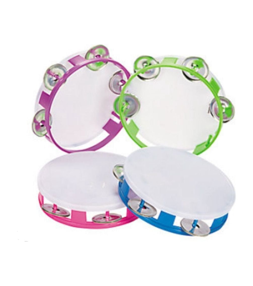 Tambourine Youth 5 1/4 Inch Plastic Pkg of 6 for School or Church