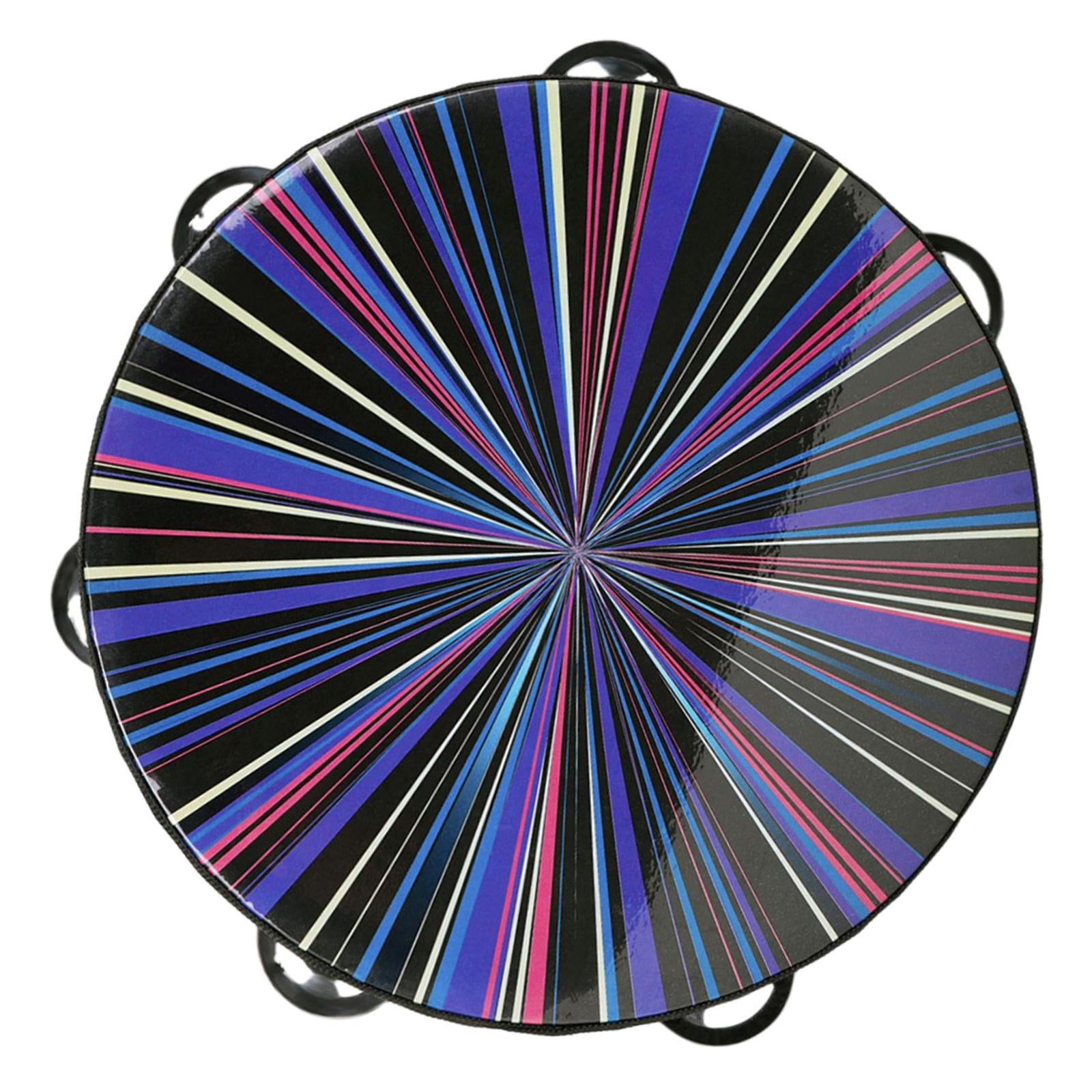 Tambourine for Adults,8 inch Handheld,Metal s Percussion Musical B