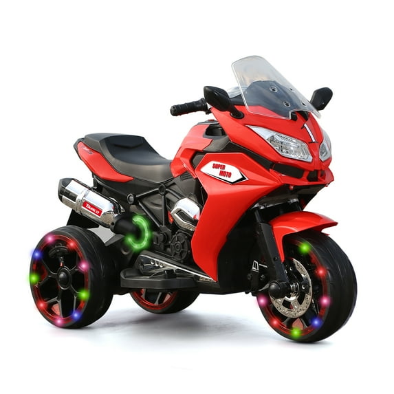Riding Toys 12V Electric motorcycle ,ride on motorcycle,Three lighting wheels electric toys Motorcycle, Battery Motor Bikes Rechargeable 3 Wheels Ride on Electric