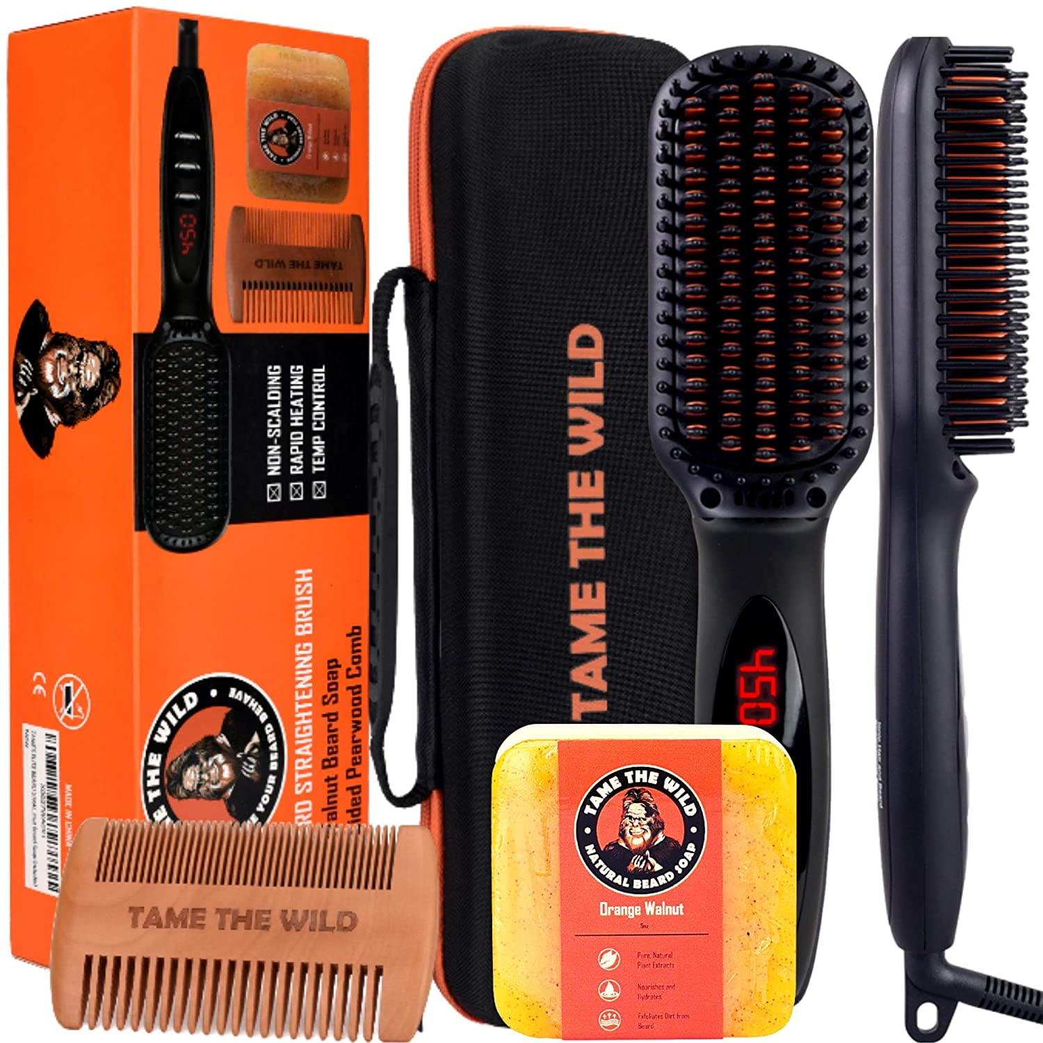 Tame Pro Beard Straightening Brush Kit - ION Technology - Portable