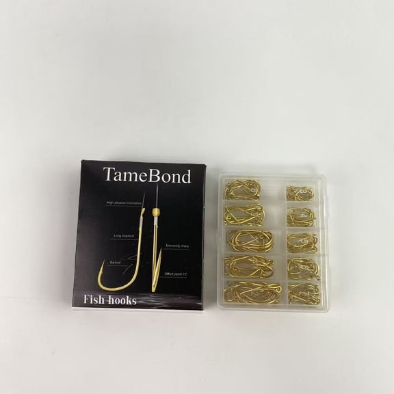 TameBond Fish hooks,100 package fly hook black nickel high carbon steel fly material accessories