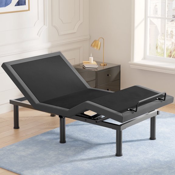 Sino Luban Adjustable Bed Frame Twin XL with Remote, Ergonomic Adjustable Base with Head & Foot Incline, Zero Gravity, Nightlight, Quiet Motor, and 3 Height-Adjustable Legs, Easy Assembly