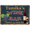 thumbnail image 1 of Tamika's Green Wine Bar Wall Decor Kitchen Gift 8x12 Metal 108120043557, 1 of 1