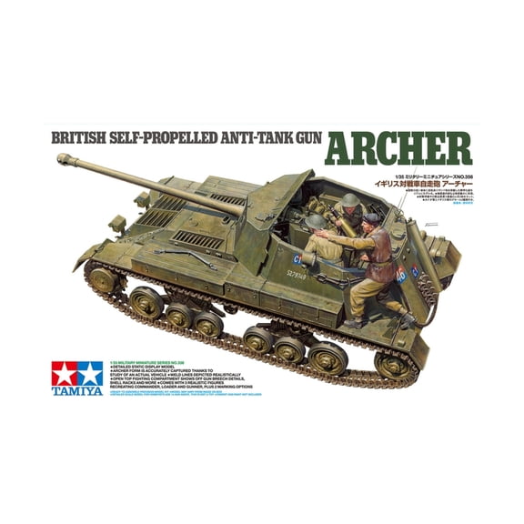 Tamiya 1/35 British Self-Propelled Anti-Tank Gun Archer TAM35356 Plastic Models Armor/Military 1/35