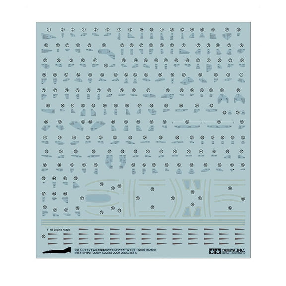 Tamiya 1/48 Scale F-4 Phantom II Decal Set A TAM12692 Plastic Accessories Misc