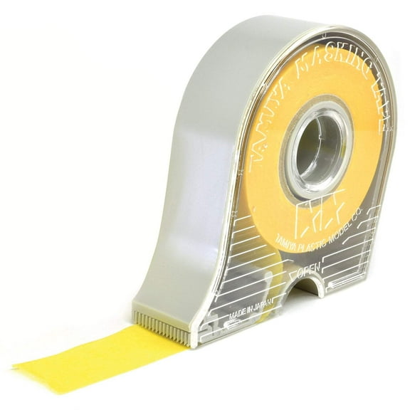Tamiya 18mm Width Multicolor Masking Tape with Strong Adhesive for Sharp Lines, 0.19 oz