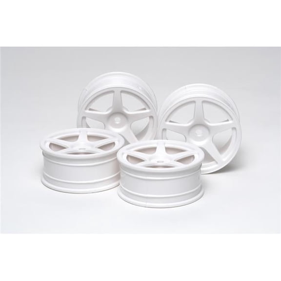 Tamiya 53471 M-Narrow White 5-Spoke Wheels