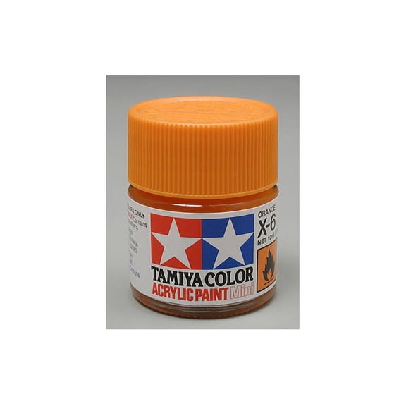 Tamiya 81506 Acrylic Mini X6 Orange 1/3 oz TAM81506