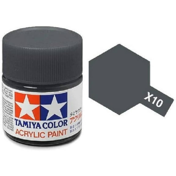 Tamiya Acrylic Mini X10 Gun Metal TAM81510 Plastics Paint Acrylic