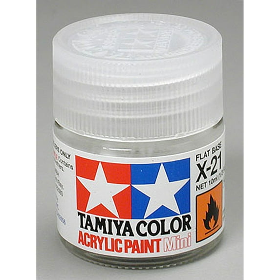 Tamiya Acrylic Mini X21 Flat Base TAM81521 Plastics Paint Acrylic