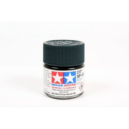 Tamiya Acrylic Mini XF-85 Rubber Black 10ml 10ml (1/3oz) TAM81785
