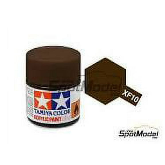 Tamiya Acrylic Mini XF10 Flat Brown TAM81710 Plastics Paint Acrylic