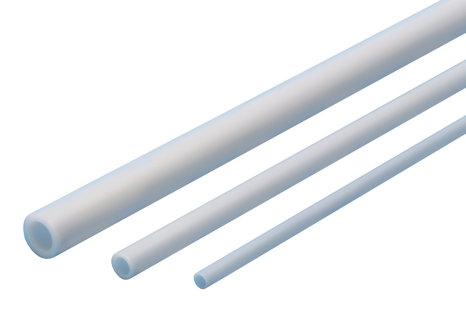 Tamiya 70221 White Plastic Pipe Profiles - 8mm Diameter, 400mm Length, Pack Of 3 For Modeling & Crafts