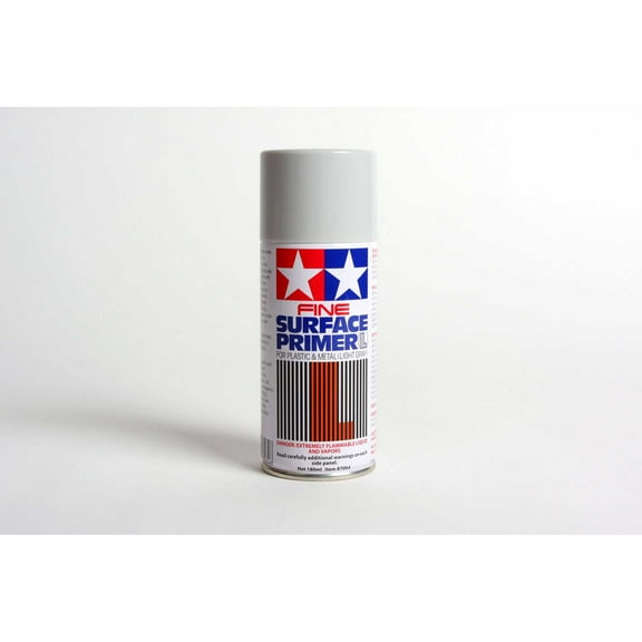 Tamiya Gray Fine Surface Paint Primer, 180 ml