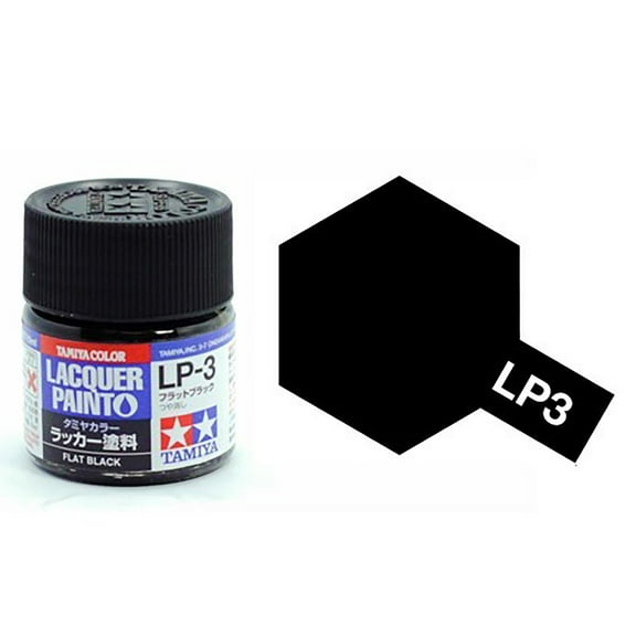 Tamiya Lacquer Paint LP-3 Flat Black 10 ML TAM82103 Lacquer Primers & Paints