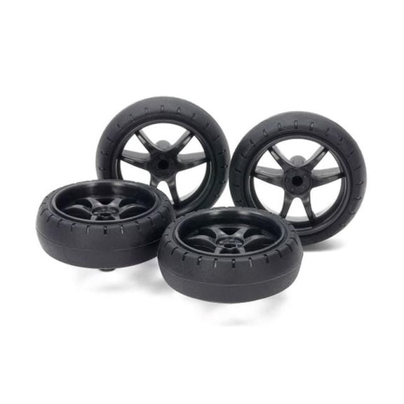 Tamiya TAM15546 Large Diameter Low Friction Arched Tires - 31 mm & Carbon