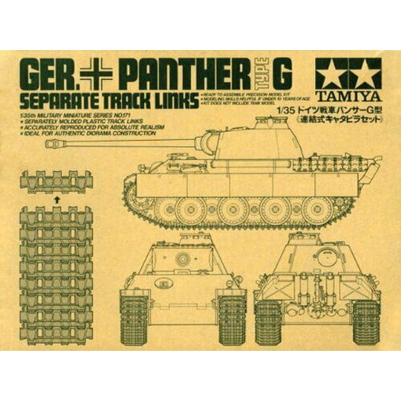 Tamiya 35171 WWII German Panther G Track Link Set for 1/35 Scale Models