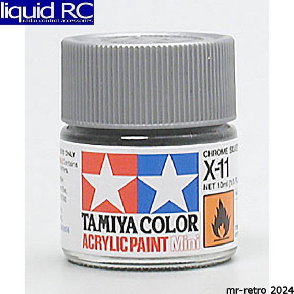 Tamiya Models X 11 Mini Acrylic Paint Chrome Silver