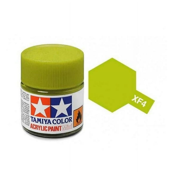 Tamiya 81704 XF-4 Flat Yellow Green Acrylic Paint 10ml