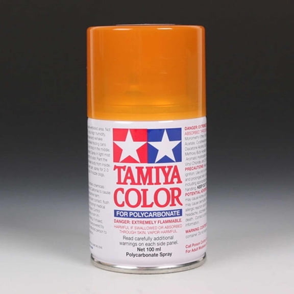 Tamiya Polycarbonate PS-43 Translucent Orange TAM86043 Lacquer Primers & Paints