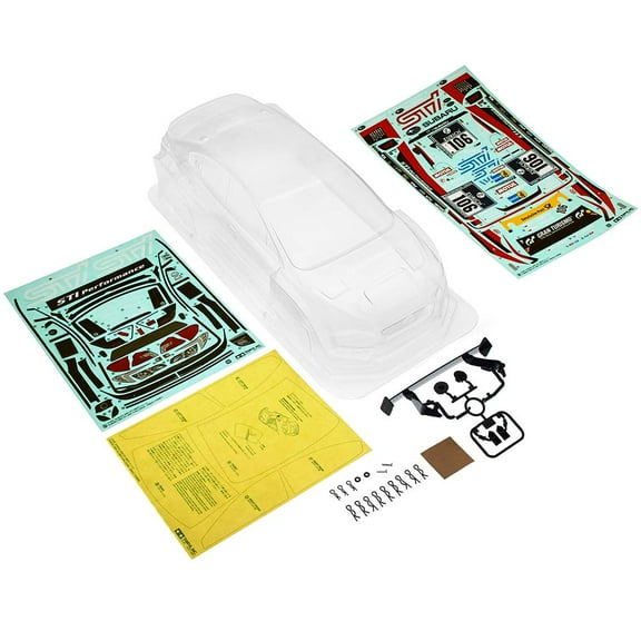Tamiya 51593 Clear Suba. WRX STI NBR Challenge Body Parts Set