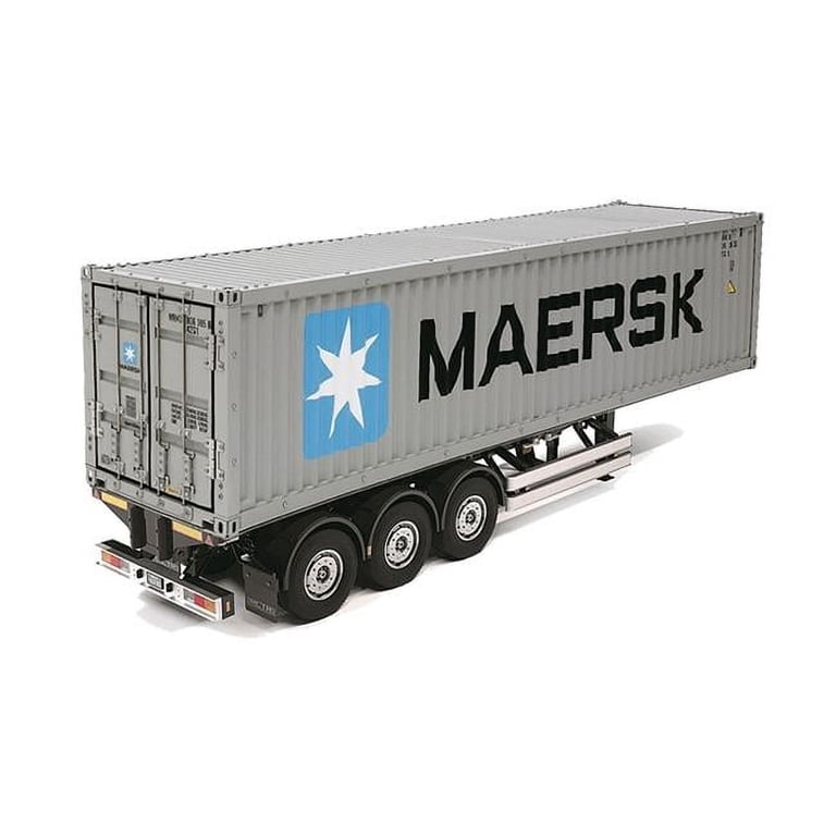 タミヤ1/14 MAERSK コンテナ セミトレーラー Tamiya TAM56326 1-14 RC Container Trailer Maersk Trucks - Walmart.com