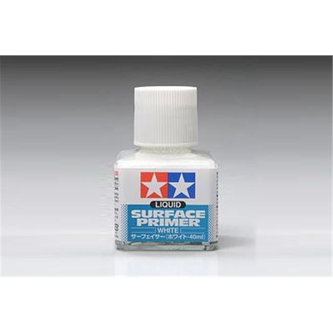 Tamiya TAM87096 40 ml Liquid Surface Primer Model Acrylic Paint, White