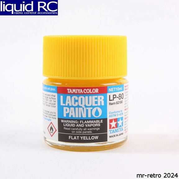 Tamiya USA TAM82180 Lacquer LP-80 Flat Yellow 10ml Bottle