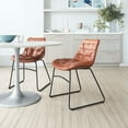 thumbnail image 1 of ZUO Tammy 18.5" Steel and Polyurethane Dining Chairs in Vintage Brown (Set of 2), 1 of 5