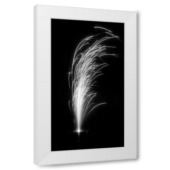 Tammy Putman 12x18 White Modern Wood Framed Wall Art Titled - Fireworks II