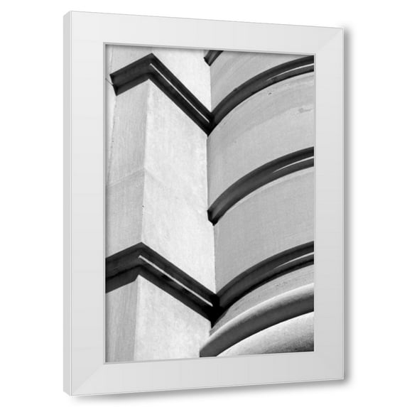 Tammy Putman 13x18 White Modern Wood Framed Wall Art Titled - Curved Lines II