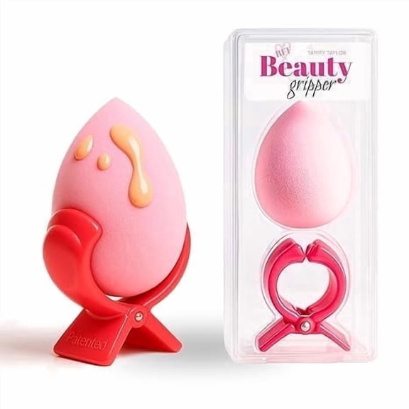 Tammy Taylor Makeup Sponge Holder with Pink Beauty Blender, Patented Design