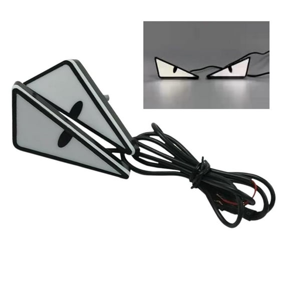 Tammyyerke 1 Pair USB Devil Eye Demon Evil Eyes Headlight, 2024 New LED Devil Eye Motorcycle Headlights, Adjust Devil Eye Auto Motorcycle Mini Projector Lens Lamp for Any Motorcycle Model V4D6