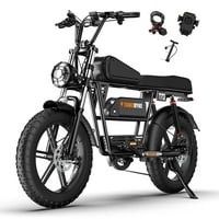 Tamobyke T73 Peak 1500W 30mph 48V 15.6Ah Mountain Electric Bike for Adults with 20 Inch Fat Tire Full Suspension (Black)