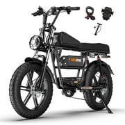 Tamobyke Electric Bike for Adults, Peak 1500W 30mph 48V 15.6Ah Mountain Ebike,20" Fat Tire Full Suspension UL2849